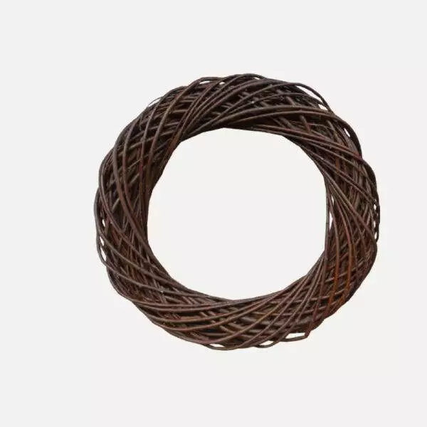 Kółko wiklinowe brązowe 28cm z wikliny